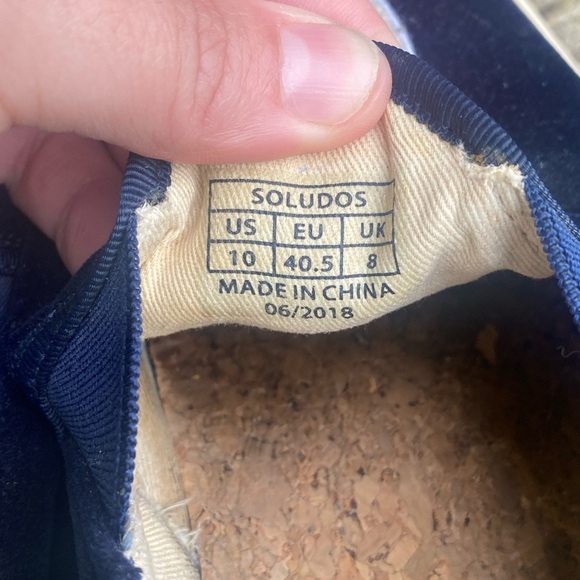 Soludos Velvet Llama Blue Slip On Sneaker Women’s‎ Size 10 - Picture 10 of 10